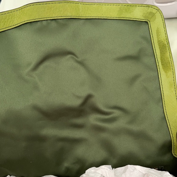 Coach Green Soft Milled Nubuc Leather Shoulder Bag - Picture 12 of 12